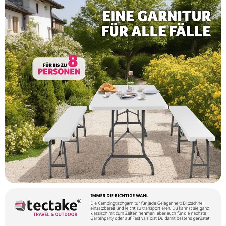 Actual product image tectake Dining table and bench set