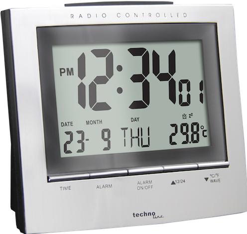 Actual product image Technoline WT 280 Radio controlled alarm clock with date display, indoor temperature display