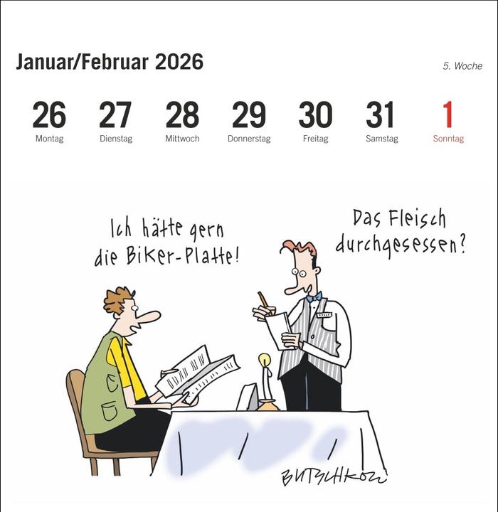 Produktbild Peter Butschkow: Fahrrad unser Premium-Postkartenkalender 2026 (165 x 177 mm)