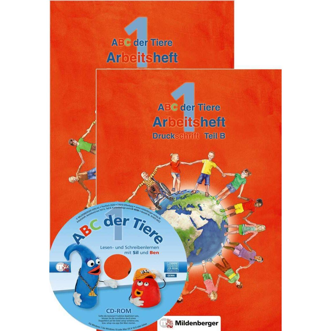 ABC der Tiere 1 - Arbeitsheft Druckschrift, Teil A und B. Neubearbeitung, Schulbücher von Heike Treiber, Achim Schulte, ...