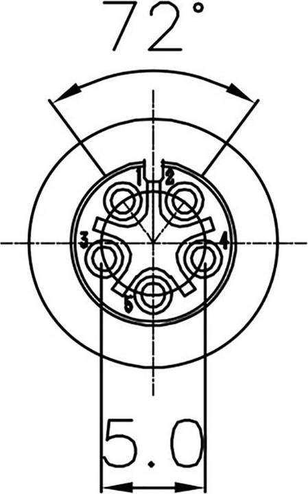 Image du produit Lumberg 0260 05 Connecteur rond femelle, droit Nombre total de pôles : 5 1 pc.