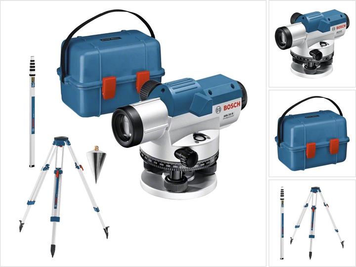 Produktbild DIY Optisches Nivelliergerät GOL 32 G, mit Baustativ BT160, Messstab GR 500