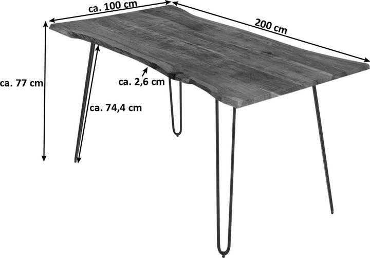 Actual product image SAM Hannah (200 x 100 x 77 cm)