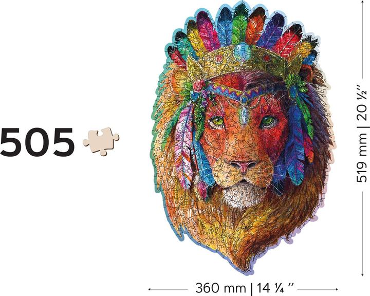 Produktbild WoodenCity Puzzle Holz XL Mystic Lion (505 Teile)
