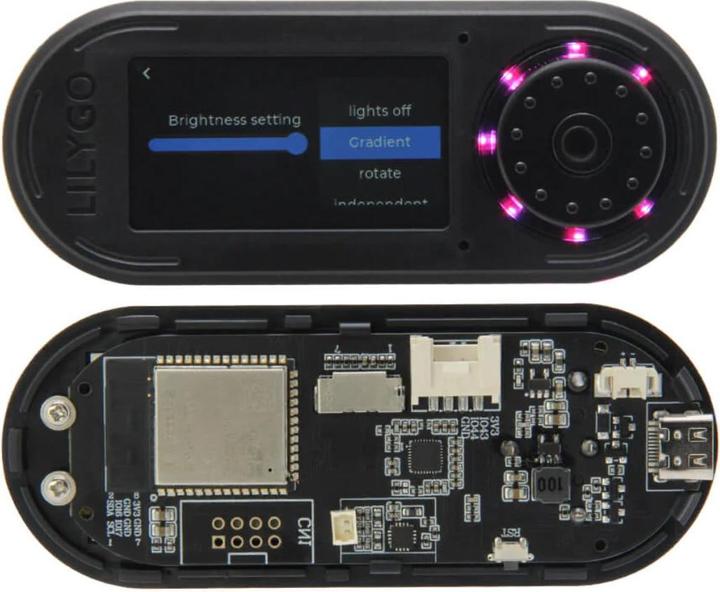 Actual product image Lilygo T-Embed Black ESP32-S3 with encoder and display