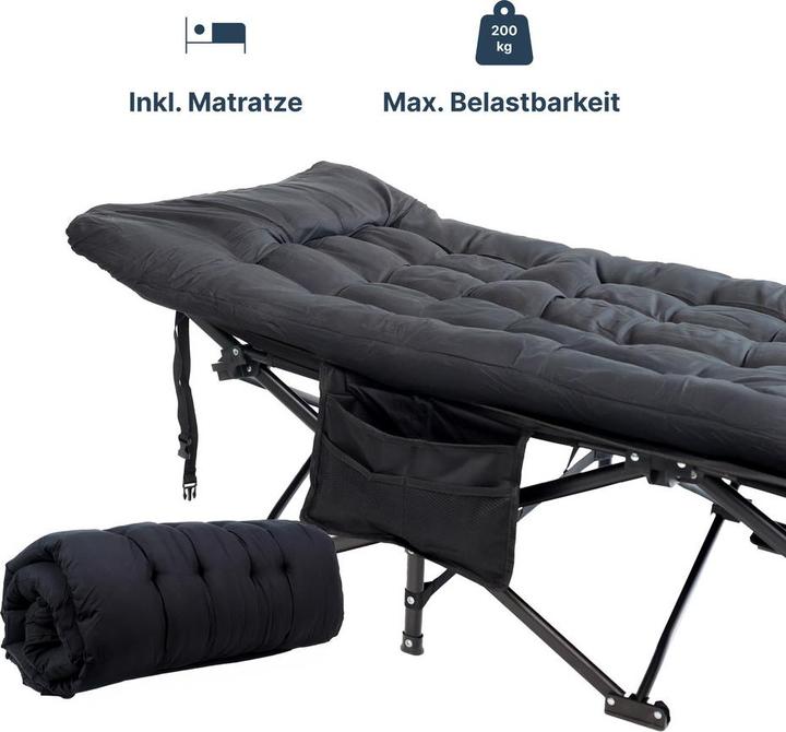 Produktbild Dönges Feldbett klappbar mit Matratze, 200kg mit Tragetasche
