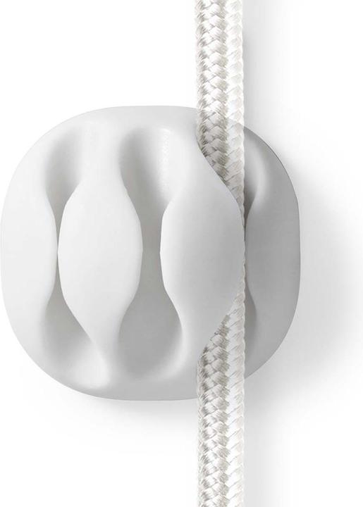 Productafbeelding Nedis Kabelmanagement kabelklem Vergrendeld 4 stuks max. kabeldikte: 5 mm Siliconen 35 mm Wit