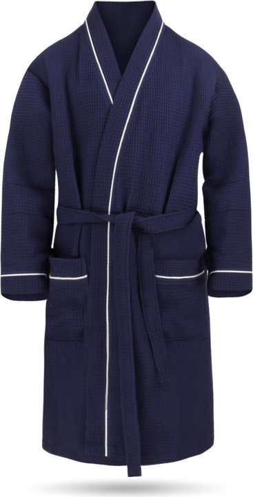 Actual product image Normani Mens Dressing Gown with Waffle Piqué Bali (5XL)