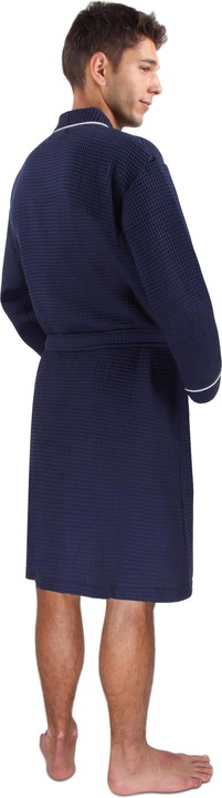 Actual product image Normani Mens Dressing Gown with Waffle Piqué Bali (5XL)