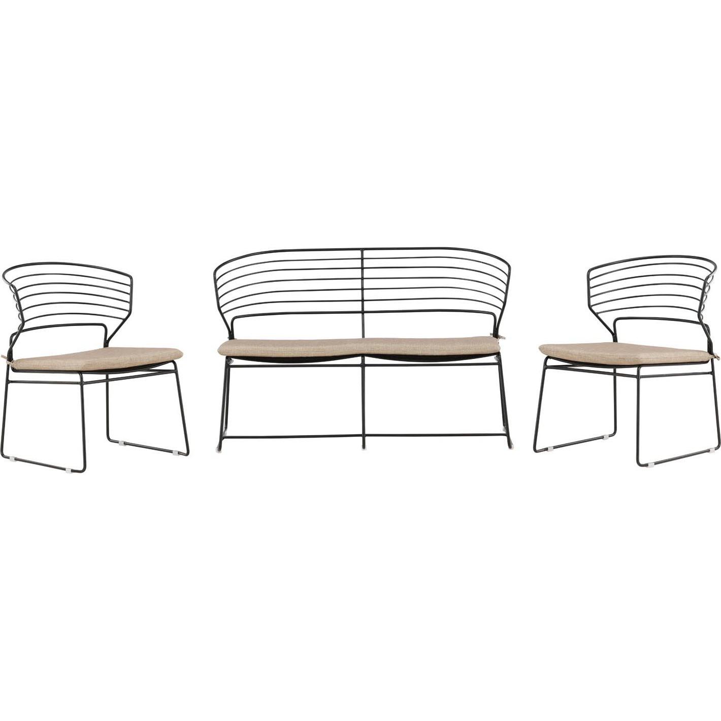 Venture Home, Gartenlounge, Gartenset Milano 3