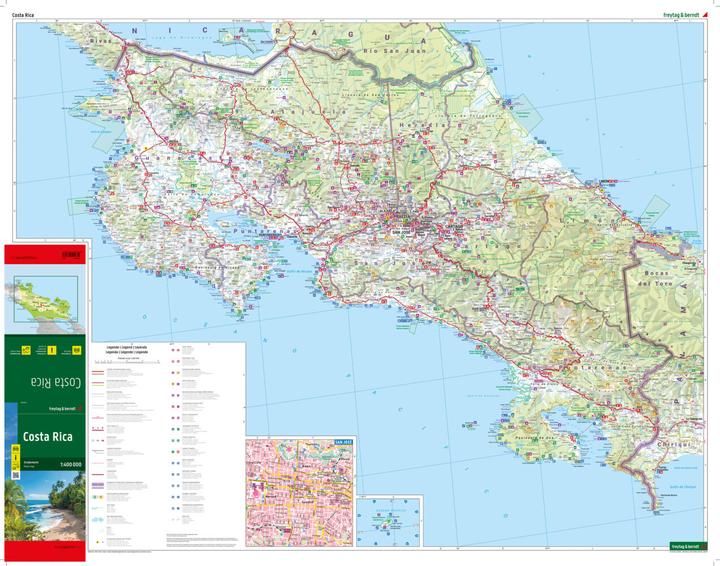 Actual product image Costa Rica, road map, 1:400.000, freytag & berndt