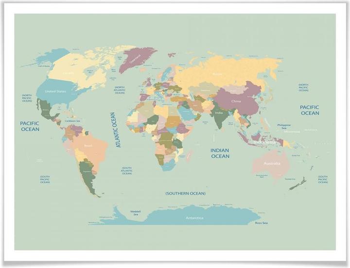 Trenddeko Carte du monde vintage