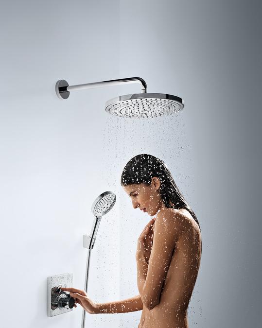 Immagine prodotto hansgrohe Soffione doccia Raindance Select S 300 2jet 27378400 30 cm incl. braccio doccia 39 cm (2 Tipi di raggi, 17 l/min)