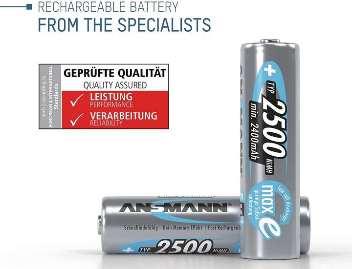 Produktbild Ansmann AA (4 Stk., AA, 2500 mAh)