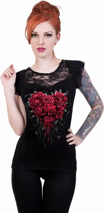 Immagine prodotto Spiral Bleeding Heart Top Maniche corte Donna (L)