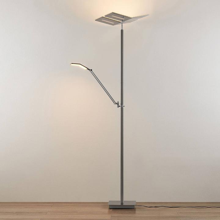 Produktbild Lucande Hadlee LED-Stehleuchte, nickel (5000 lm)