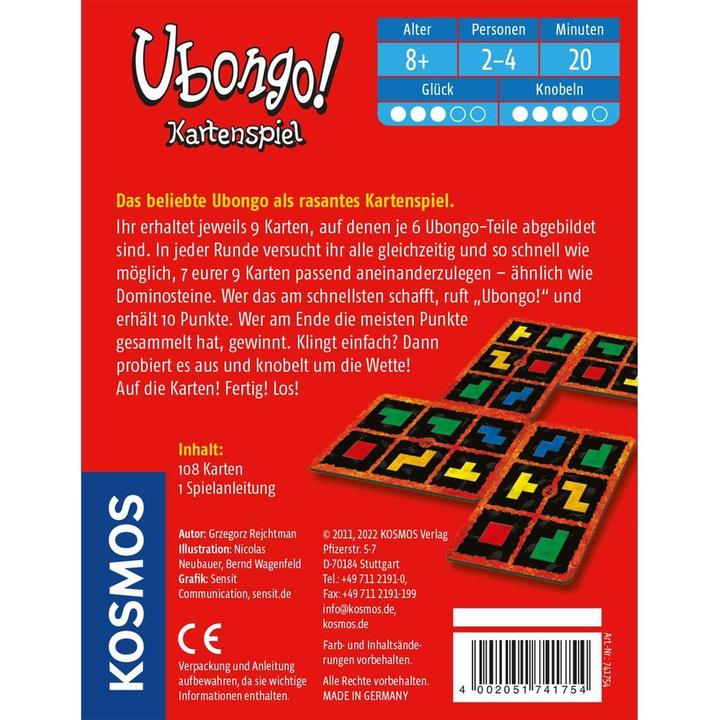 Produktbild Kosmos Kartenspiel Ubongo (Deutsch, 1 - 4 Spieler)