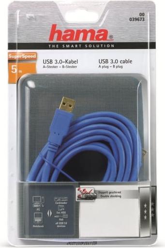Produktbild Hama USB 3.0 Anschlusskabel 39673 (5 m, USB 3.0)