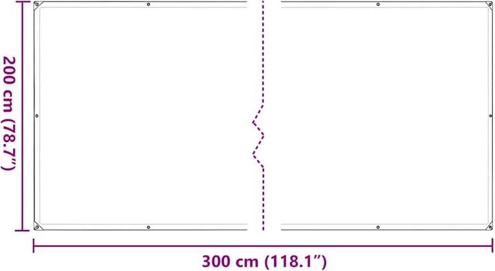 Produktbild vidaXL Plane mit Ösen (200 x 300 cm)