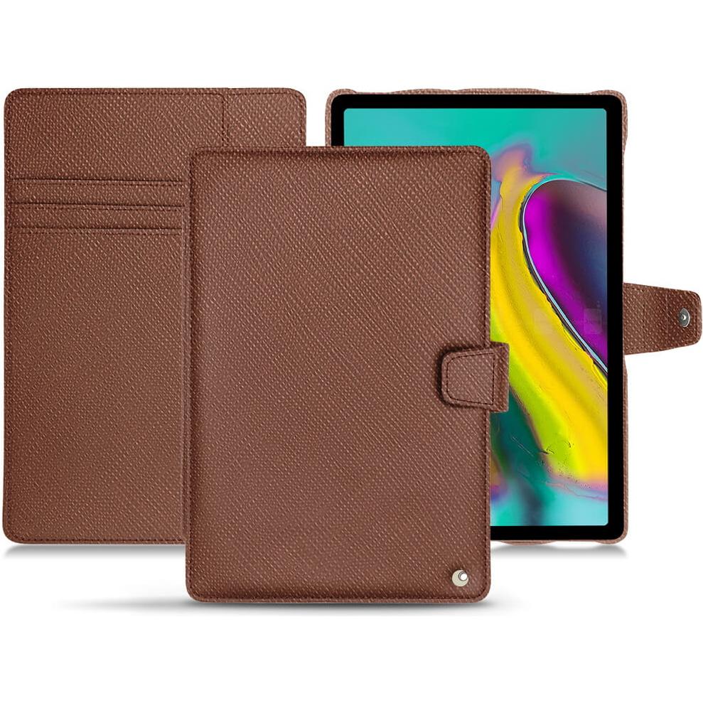 Thumbnail - Noreve Lederschutzhülle Wallet (Galaxy Tab S5e), Tablet Hülle, Braun