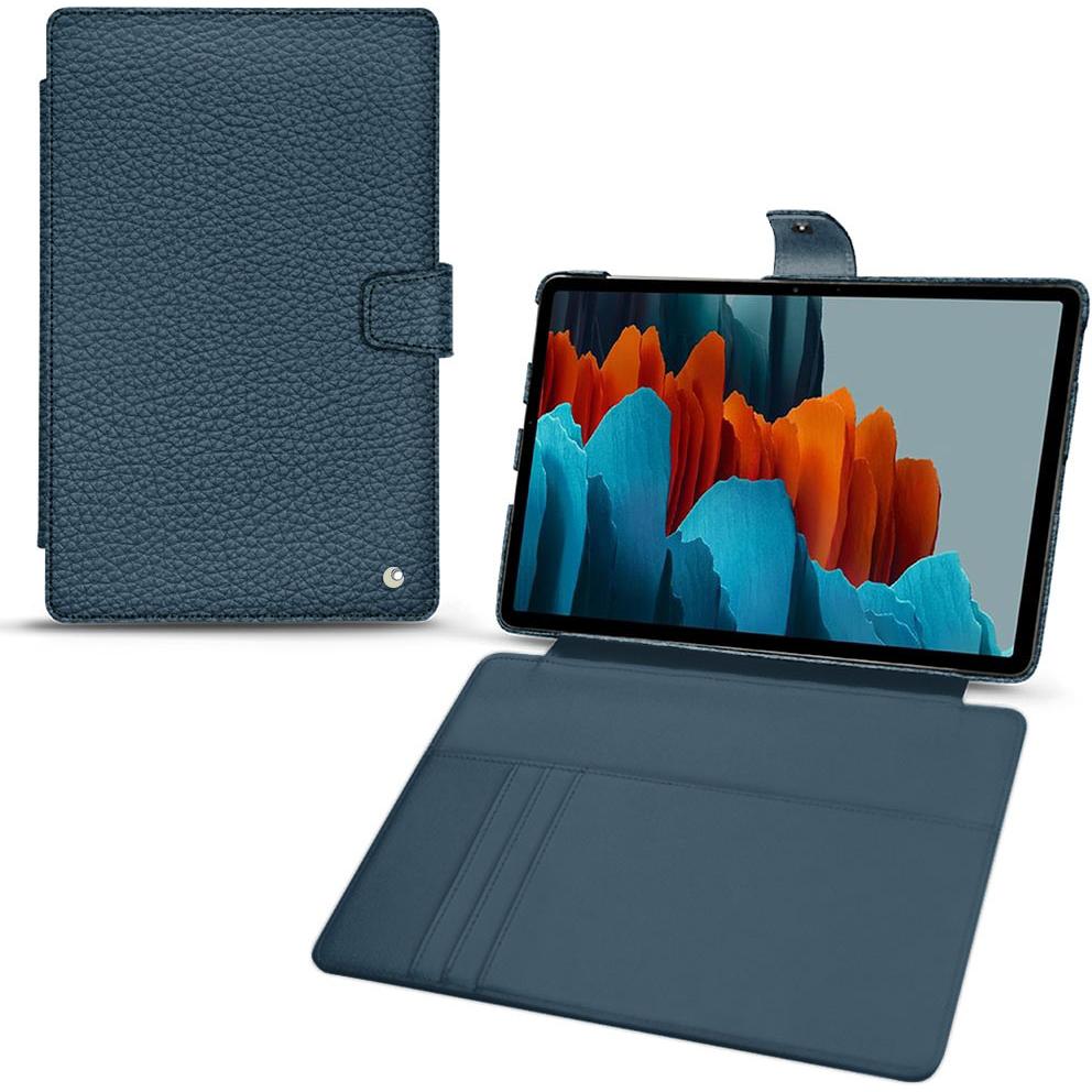 Noreve Lederschutzhülle Wallet (Galaxy Tab S7+), Tablet Hülle, Blau