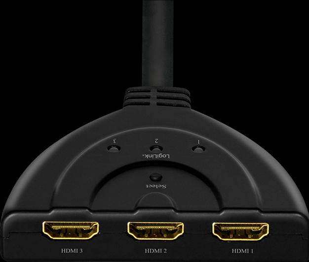 Produktbild LogiLink HD0040 HDMI Splitter 1x3/3x1-Port, 4K/30 Hz, CEC,bidirect, pigtail