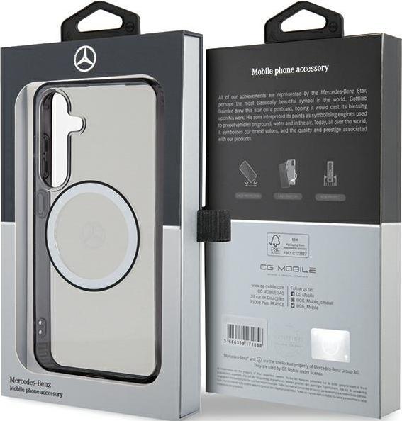 Actual product image Mercedes MEHMS23HUOKC S921 transparent hardcase Printed logo MagSafe (Samsung Galaxy S24)