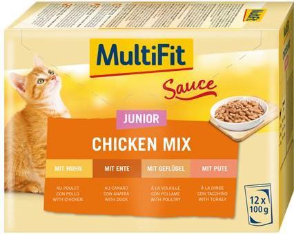 Immagine prodotto MultiFit Miscela di pollo in salsa Junior (Junior, 12 pz., 100 g)