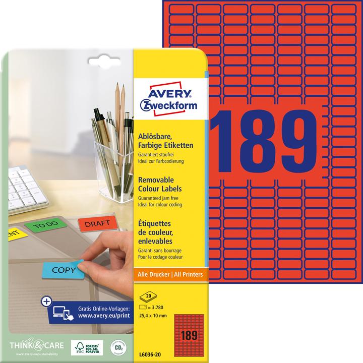 Immagine prodotto Avery Etichette dell'organizzazione