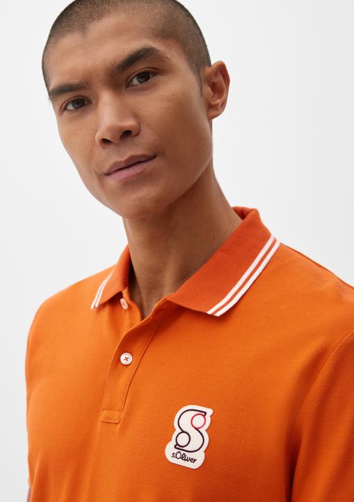 Produktbild s.Oliver Polo-Shirt Poloshirt mit Labelpatch (S)