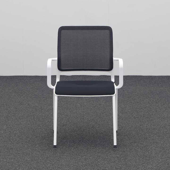 Produktbild Sitag 4-Fuss Stühle SitagXilium Mesh Schwarz mit Fixarmlehnen, Neu (46 cm)