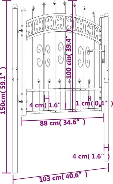 Produktbild vidaXL Zauntor