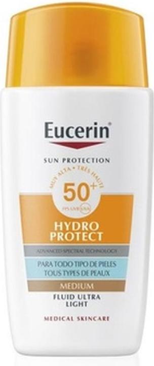 Immagine prodotto Eucerin Sun Face Hydro Protect Fluid SPF50+ Medio Cleaned title: Sun Face Hydro Protect Fluid SPF50+ (Crema solare viso, SPF 50+)