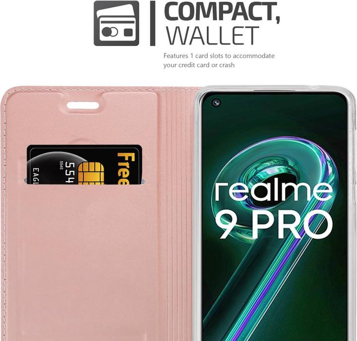 Immagine prodotto Cadorabo Custodia Classy Book per Realme 9 5G / 9 PRO / V25 / Q5 / OnePlus Nord CE 2 LITE 5G (OnePlus Nord CE 2 Lite 5G, Realme 9 Pro+, Vivo V25)