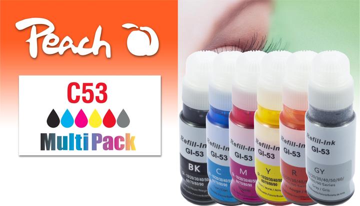 Actual product image Peach Spar Pack Tintenpatronen ersetzt Canon GI-53