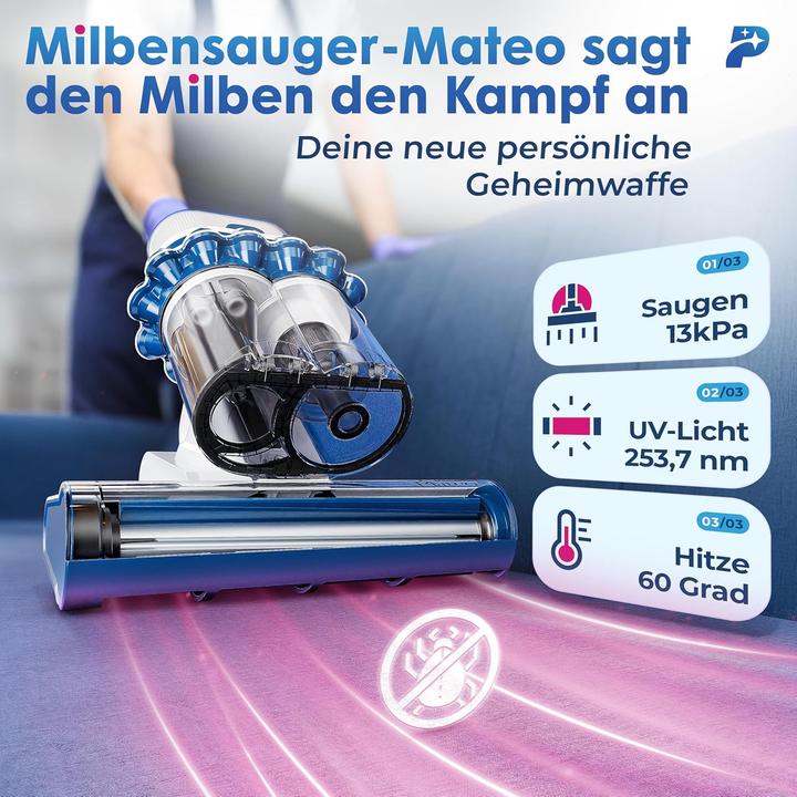 Produktbild Primavella Milbensauger Mateo mit UV-Licht und HEPA Filter