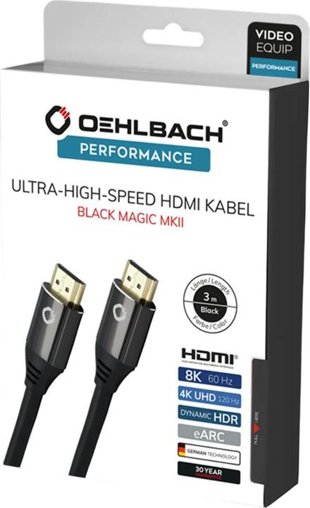Productafbeelding Oehlbach Black Magic MKII HDMI AV Aansluitkabel 5 m Zwart (5 m)