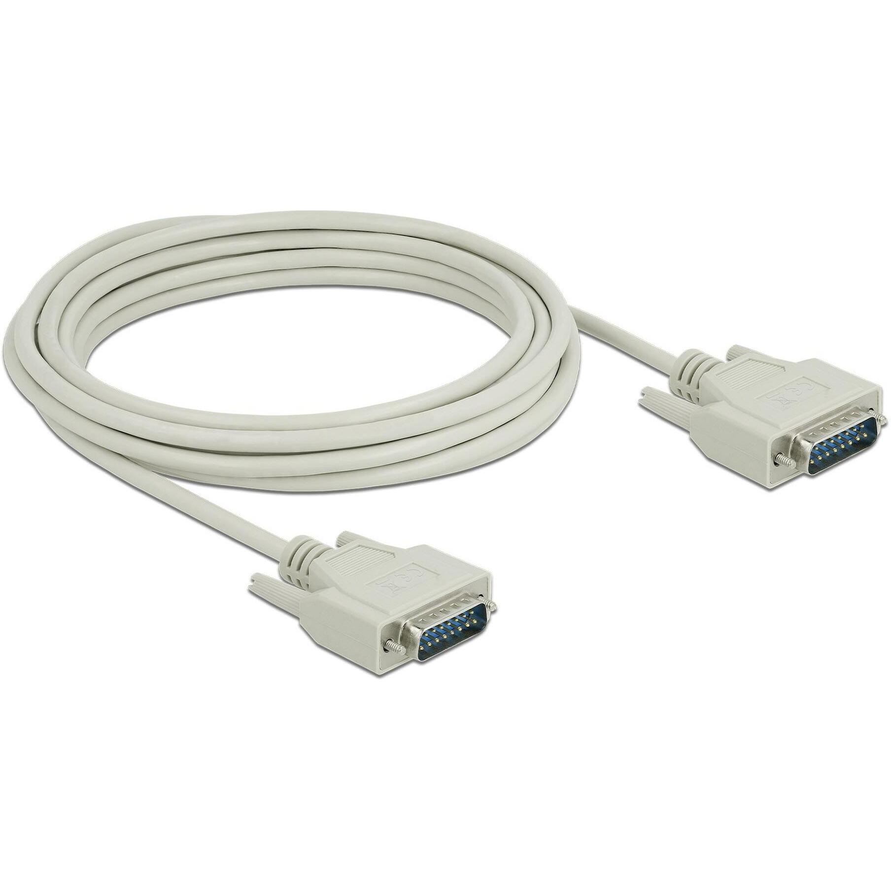 Thumbnail - Delock Anschlusskabel Seriel DB15 5 m (5 m, VGA), Schnittstellenkabel
