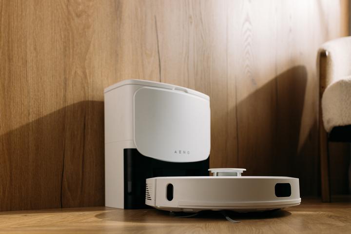 Produktbild Aeno White, Laser Robot Vacuum cleaner with 5200mAh battery,300ml dustbin, 300ml water tank. Self Empty S (Saugwischroboter)