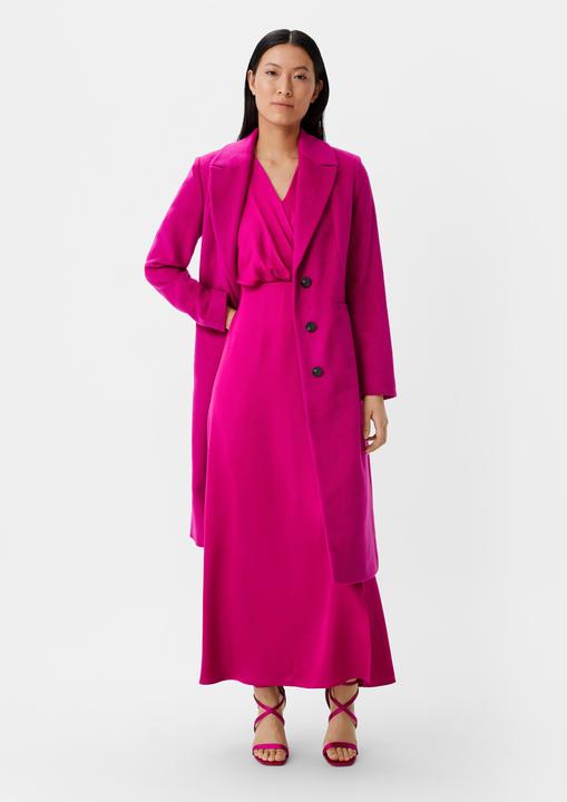 Produktbild Comma Kleid Satinkleid mit Drapierung und Beinschlitz (40)