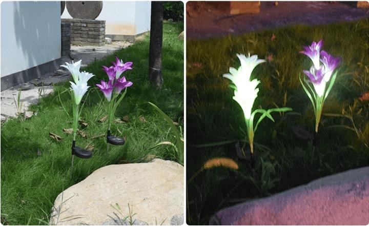 Produktbild Cover-Discount Solar LED Gartenstecker Lilie violett (IP55)