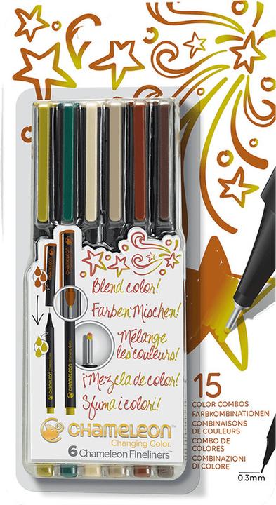 Actual product image Chameleon Fineliner set (Taupe, 6 x)