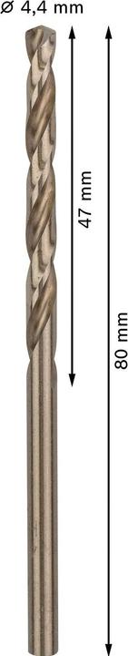 Actual product image Bosch Professional Zubehör Metal drill bits HSS-Co, DIN 338. For rotary drills/drivers (4.4 mm)