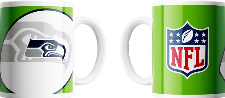 Actual product image Great Branding Seattle Seahawks Mug Shadow Logo & Shield 330ml (330 ml)