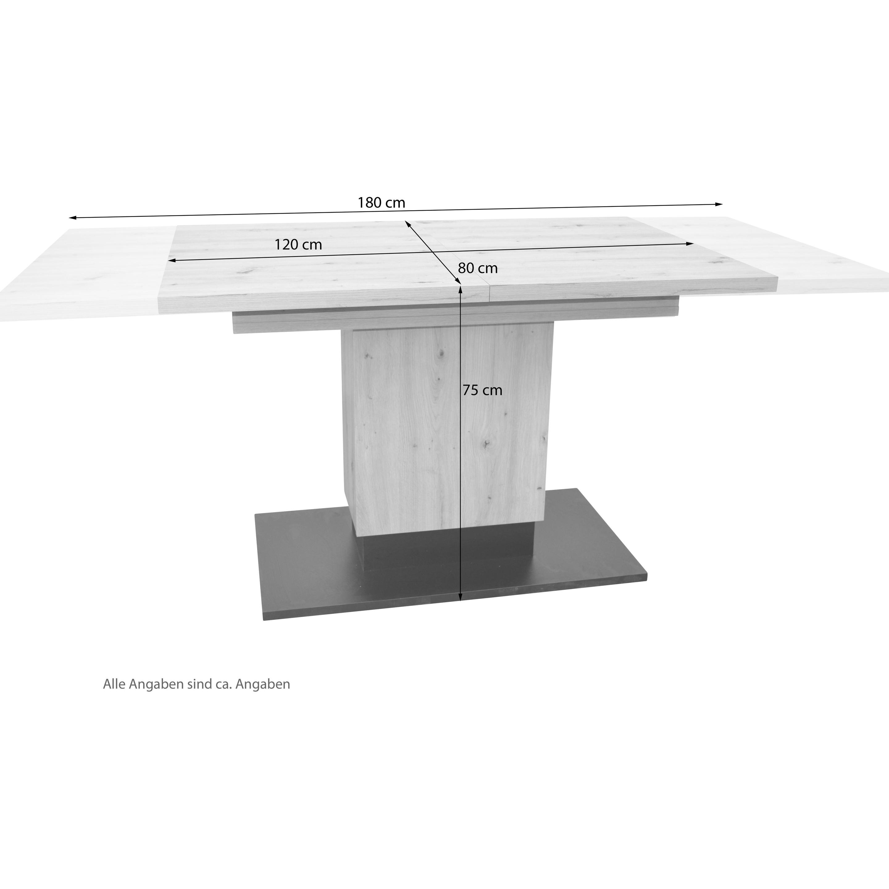 Möbel Direkt Online, Esstisch, Ben (120 x 76 x 80 cm)