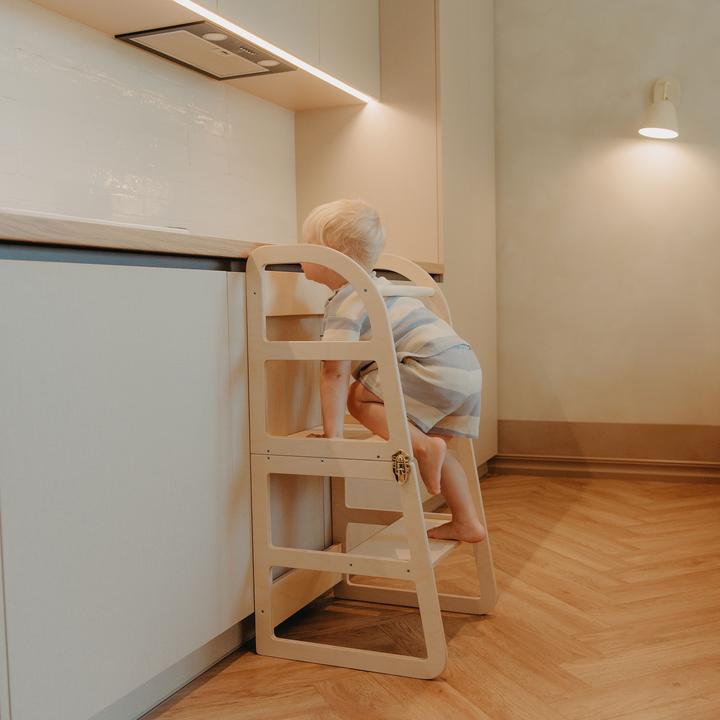 Actual product image Leg&go Transformable Kitchen Tower, Natural (40 x 45 x 90 cm)
