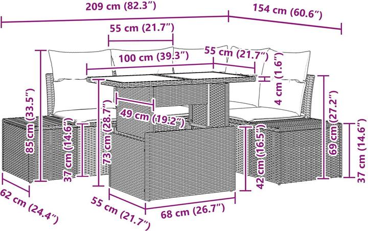Produktbild vidaXL Garten-Sofa