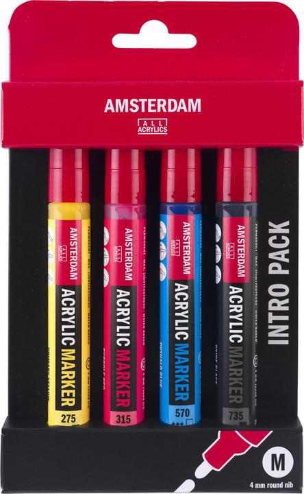 Actual product image Amsterdam Acrylic marker Basic Set 4 pieces (4 x)