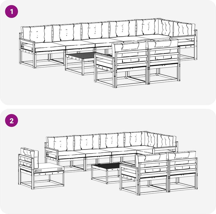 Produktbild vidaXL Outdoor-Sofa