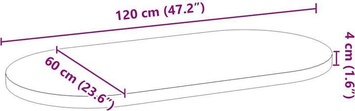 Produktbild VidaXL Lyndsey (120 x 60 x 4 cm)